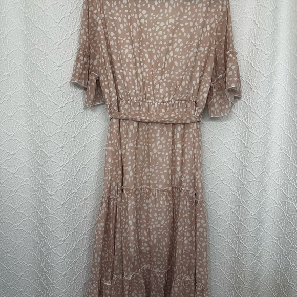 Flowy print faux wrap dress - Picture 2 of 4